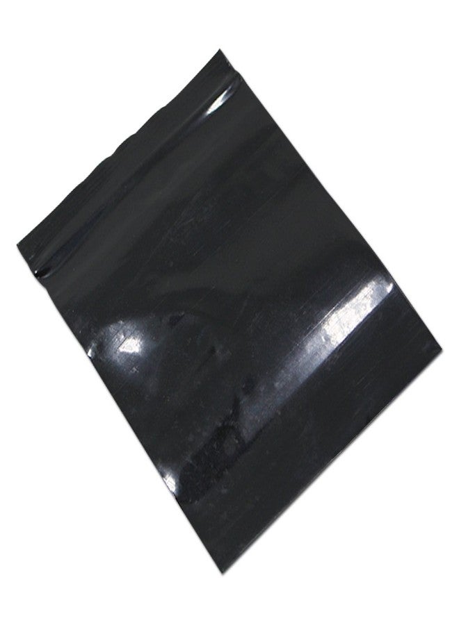 PABCK 100 Pieces Black Reclosable Zip Bags 5.1mil Thickness Poly Plastic Packaging Resealable Zipper Lock Closure Bag for Storage (3.9x5.9 inch) - Image 4
